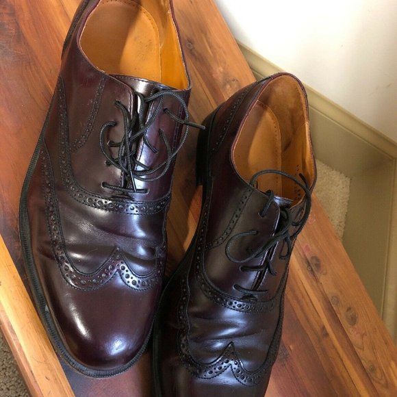 Mens Cole Haan Wing Tips Burgundy Leather Size 11 main image 6
